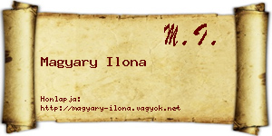 Magyary Ilona névjegykártya